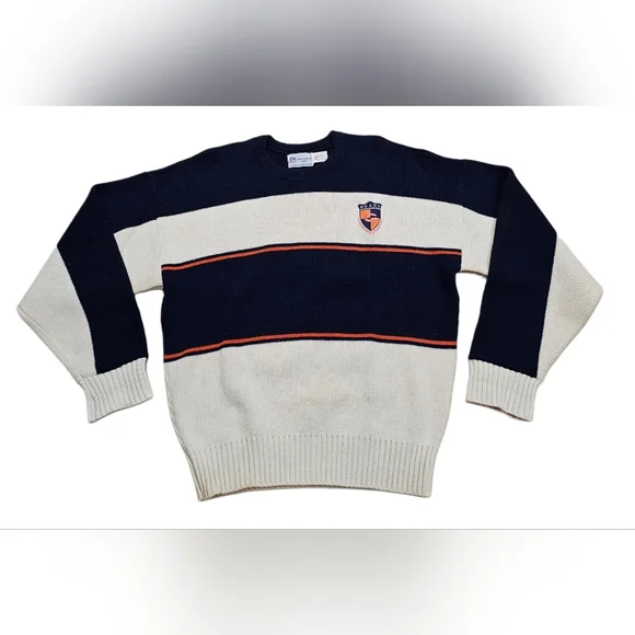 Vtg 80's Chicago Bears Cliff Engle Wool Knit Sweater NFL Large Mike Ditka Payton - Picture 1 of 8